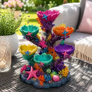 Colorful Coral Reef Tree Organizer STL File for 3D Print - Model thumbnail 3