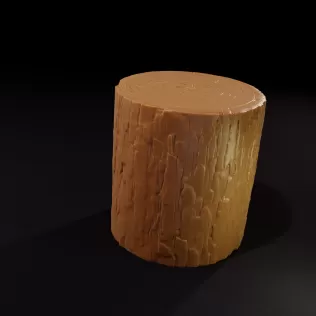 Realistic Tree Bark Candle Mold - 3D Printable Model - Model thumbnail 2
