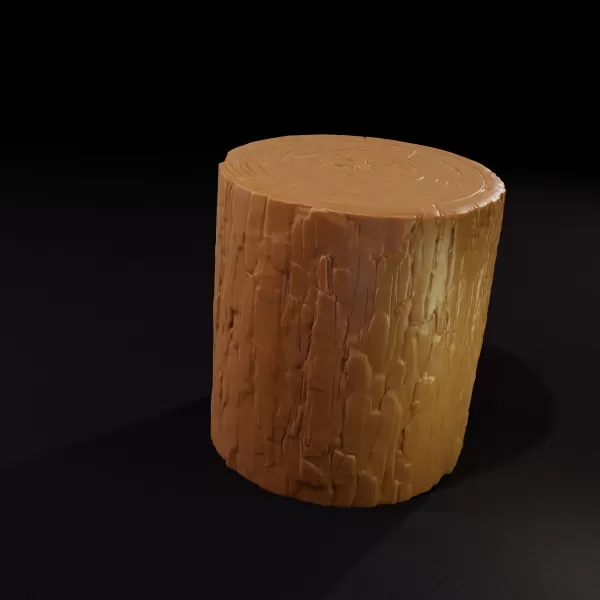 Realistic Tree Bark Candle Mold - 3D Printable Model - Model preview 2