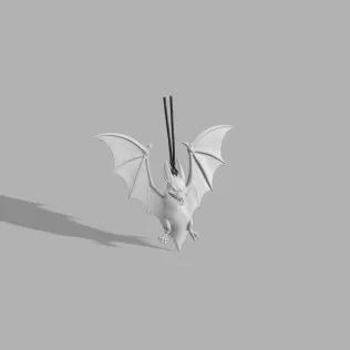 Hanging Bat Ornament - Spooky Miniature - Model thumbnail 1