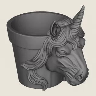 Unicorn Horse Planter - Model thumbnail 5