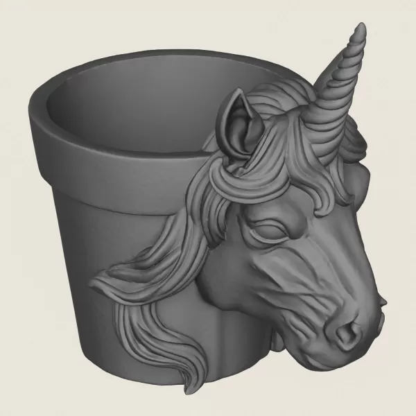 Unicorn Horse Planter - Model preview 5