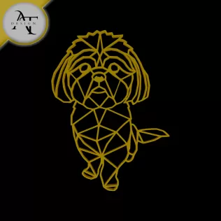 Dog - Geometric - 2D Wall Art Decor