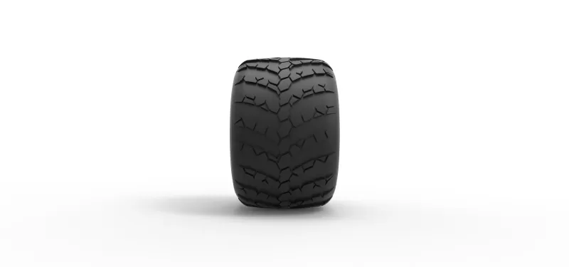 Monster Jam tire 34 Scale 1:25 - Model preview 4