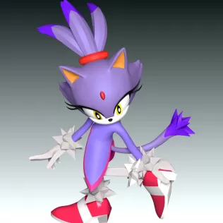 Blaze The Cat - Sonic the Hedgehog - Model thumbnail 8
