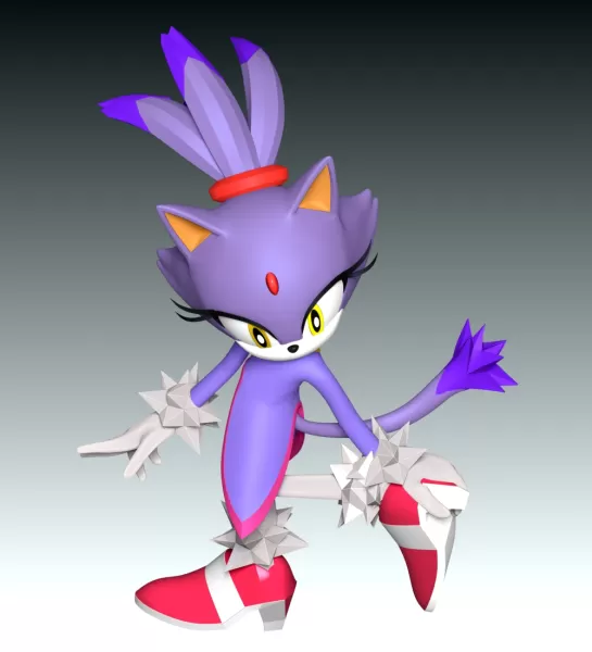Blaze The Cat - Sonic the Hedgehog - Model preview 8