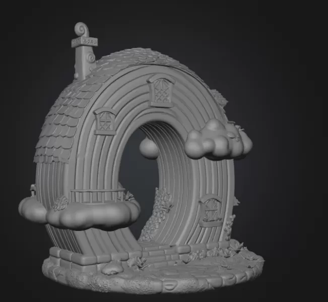 Rainbow Fantasy House STL File for 3D Printing - Model preview 8