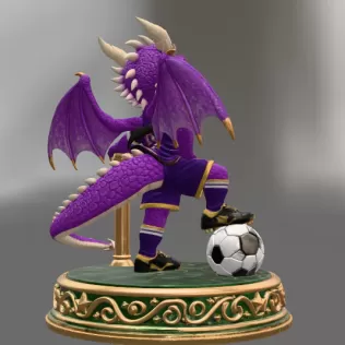 Fantasy Football Dragon STL for 3D Printing - Model thumbnail 6