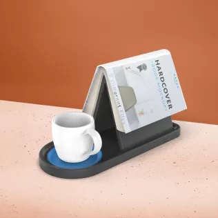 Triangle Book Holder, Tablet; Kindle; Cup Holder, Table or Night - Model thumbnail 3