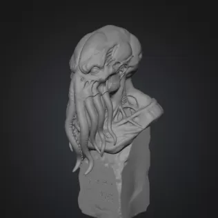 Octopus warrior Statue - Model thumbnail 2