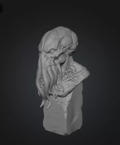 Octopus warrior Statue - Model preview 2