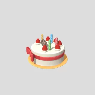 Birthday Cake - Model thumbnail 2