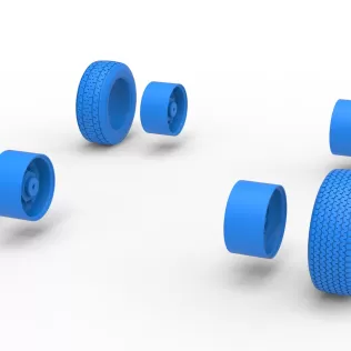 Wheel Set of Dwarf car Scale 1:25 - Model thumbnail 9