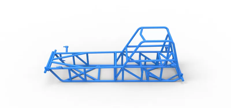 Frame of Vintage Dirt Modified stock car Version 2 Scale 1:25 - Model preview 7