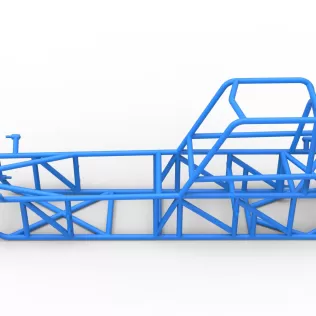 Frame of Vintage Dirt Modified stock car Version 2 Scale 1:25 - Model thumbnail 7