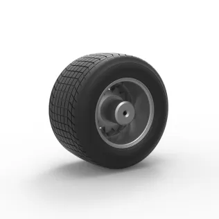 Wheel of Vintage Dirt race car V4 Scale 1:25 - Model thumbnail 9