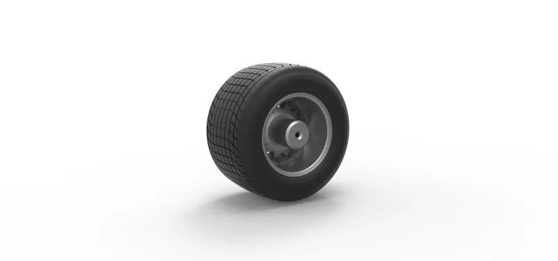 Wheel of Vintage Dirt race car V4 Scale 1:25 - Model preview 9