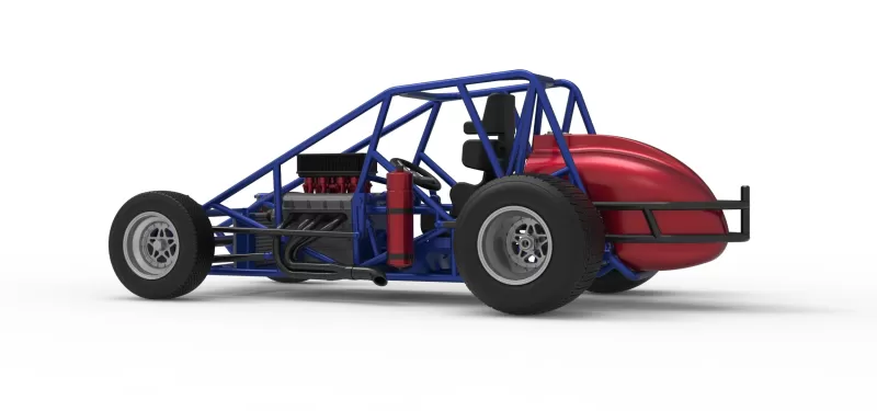 Dirt Silver Crown Car Base Scale 1:25 - Model preview 13