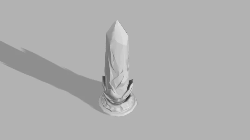 Crystal Obelisk - Fantasy Tabletop & Decor Piece - Model preview 4
