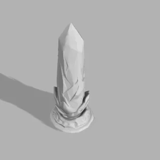 Crystal Obelisk - Fantasy Tabletop & Decor Piece - Model thumbnail 4