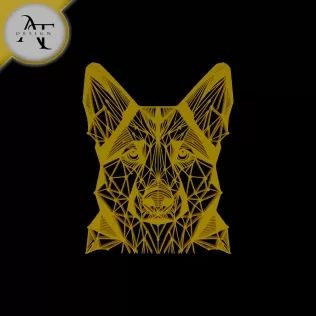 Dog - Geometric - 2D Wall Art Decor