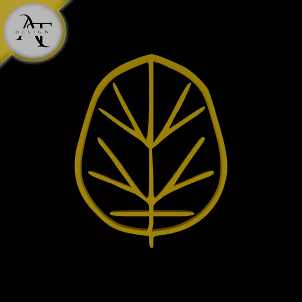 Simple Leaf Symbol - 2D Art - Model preview 1