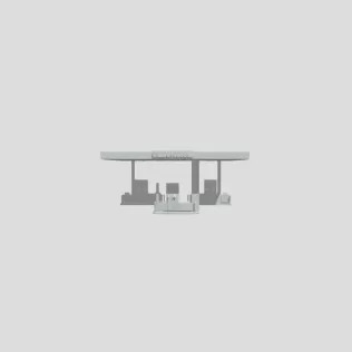 Modern branded gas station - Model thumbnail 2