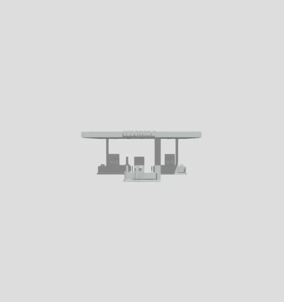 Modern branded gas station - Model preview 2