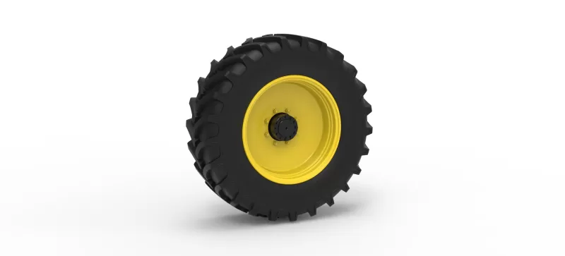 Front wheel of Racing Combine Harvester Version 1 Scale 1:25 - Model preview 1