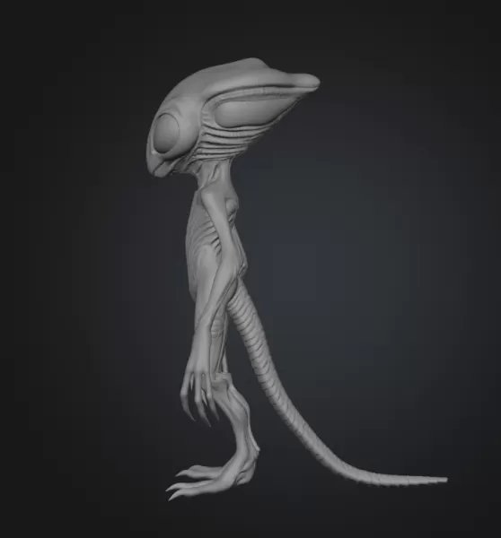 Sci-fi Alien - Model preview 2
