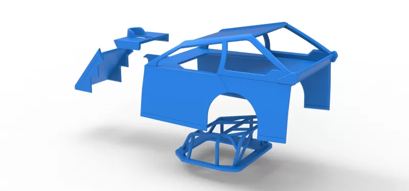 Shell of Mod Lite Race car Version 2 Scale 1:25 - Model preview 20