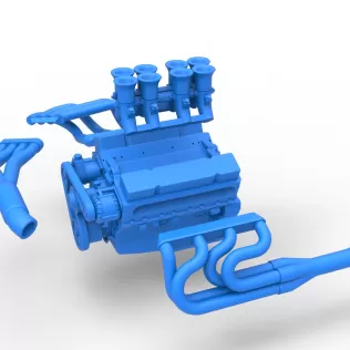 Engine V8 for Supermodified race car Version 3 Scale 1:25 - Model thumbnail 20
