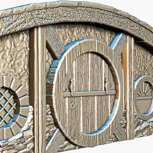 Hobbit House Facade 2 #RoZ - Model thumbnail 5