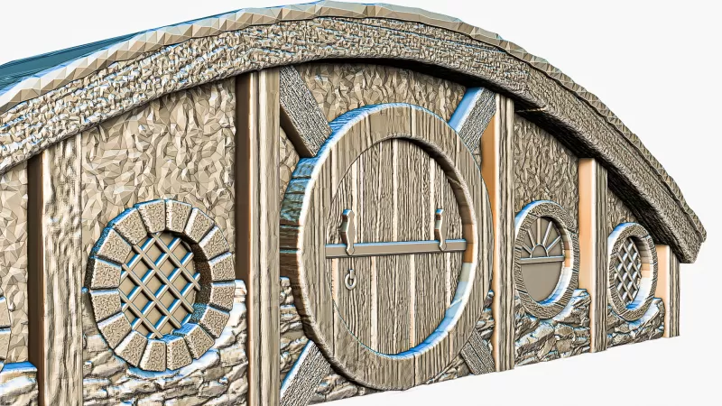 Hobbit House Facade 2 #RoZ - Model preview 5