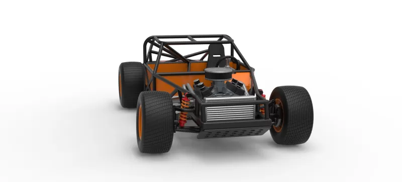 Vintage Dirt late model Race car Base Version 3 Scale 1:25 - Model preview 21