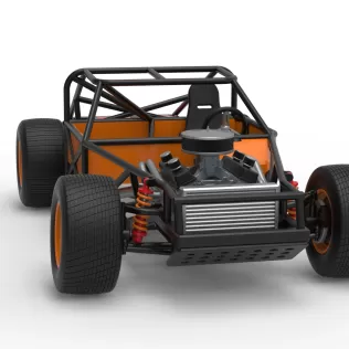 Vintage Dirt late model Race car Base Version 3 Scale 1:25 - Model thumbnail 21