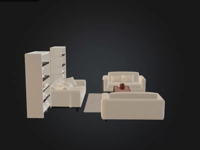 Livingroom furniture set - Model preview 3