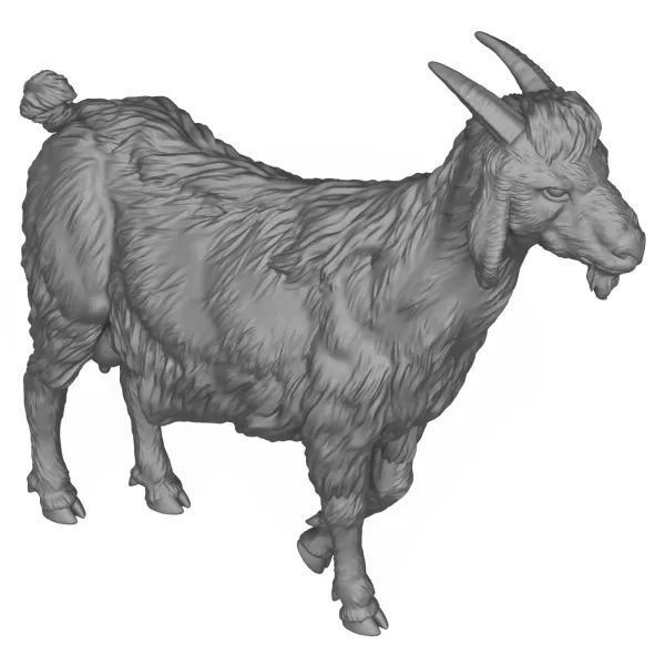 3D Printable Goat - Model preview 6