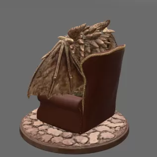 Wise Scholar Dragon STL File 3D Print - Model thumbnail 2
