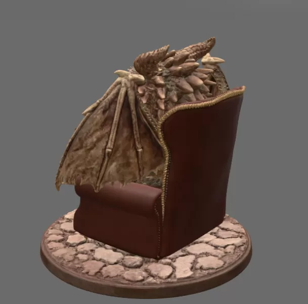Wise Scholar Dragon STL File 3D Print - Model preview 2