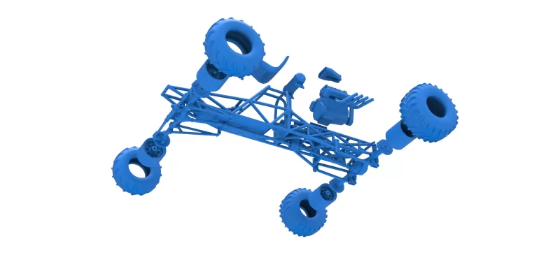 Vintage Mud dragster Base Scale 1:25 - Model preview 22