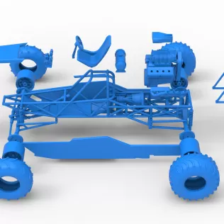 Vintage Mud dragster Scale 1:25 - Model thumbnail 23