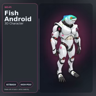 Creature Kitbash Collection – High-Poly Fantasy & Sci-Fi Charact - Model thumbnail 20