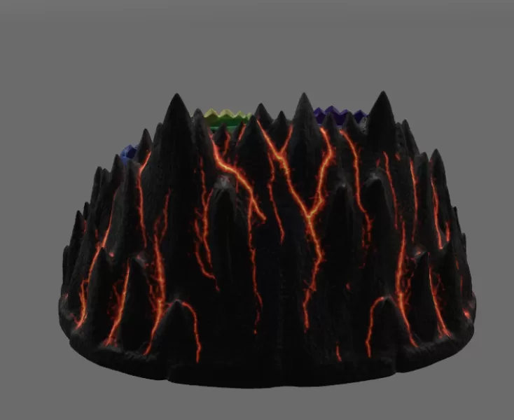 Volcanic Dragon Egg Mountain Organizer STL File for 3D Print - Model preview 10