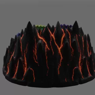 Volcanic Dragon Egg Mountain Organizer STL File for 3D Print - Model thumbnail 10