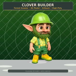 Forest Gnome Character Collection Kitbash High-Poly 3D Model - Model thumbnail 16