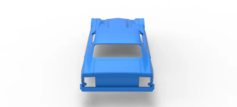 Shell of Vintage Dirt late model Race car Version 2 Scale 1:25 - Model preview 13