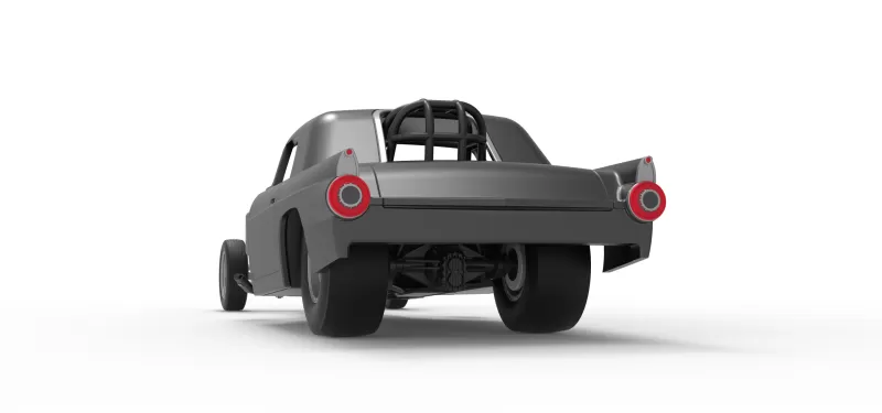 Front engine old school dragster with shell V12 Scale 1:25 - Model preview 15