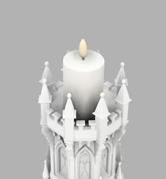 Gothic Candle Tower – Sentinel - Model preview 6
