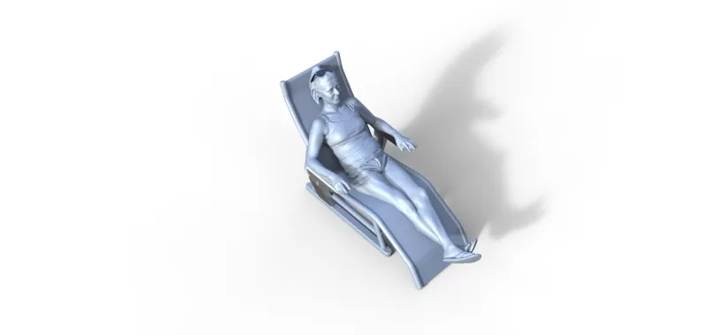 Figure for ship model passenger girl - Model preview 1